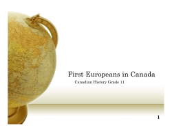 First Europeans in Canada