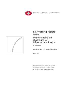 Understanding the challenges for infrastructure finance