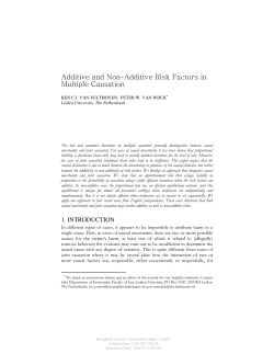 Additive and Non-Additive Risk Factors in Multiple Causation