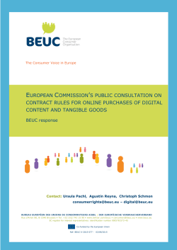 Contract rules for online purchases of digital content and tangible