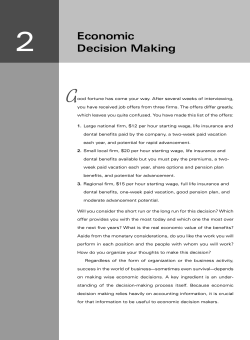 Economic Decision Making