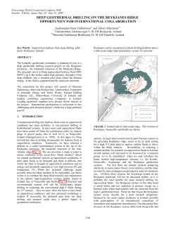 deep geothermal drilling on the reykjanes ridge opportunity for