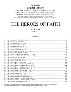 Heroes of Faith - Chapel Library!
