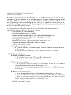 K-6 Art - Assumption Catholic School