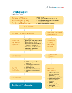 Psychologist - Alberta, Canada