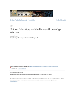 Unions, Education, and the Future of Low-Wage Workers