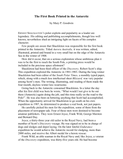 The First Book Printed in the Antarctic - Antarctic