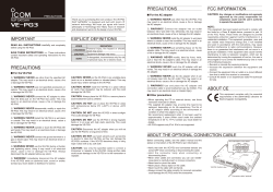 precautions fcc information about ce precautions about the optional