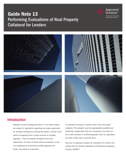 Guide Note 13 - Appraisal Institute