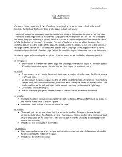 Five Little Monkeys M Book Directions Cut poster board paper into