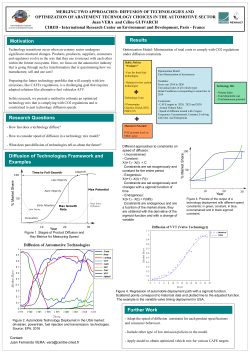 Motivation Research Questions Results Diffusion of Technologies