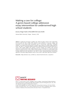 study - Journal of Writing Research