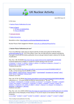 June 2014 - STFC Nuclear Physics Group