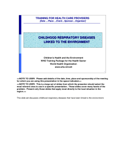 childhood respiratory diseases linked to the environment