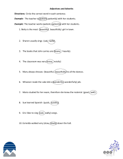 Adjective and Adverb Answer key