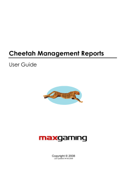 Cheetah Management Reports