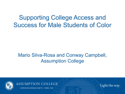 Supporting College Access and Success for Male Students of