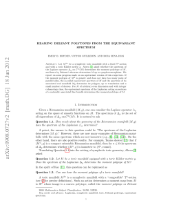 Hearing Delzant polytopes from the equivariant spectrum