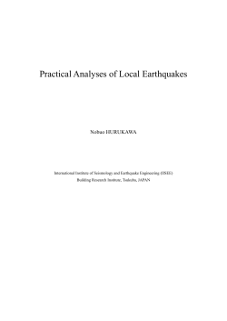 Practical Analyses of Local Earthquakes
