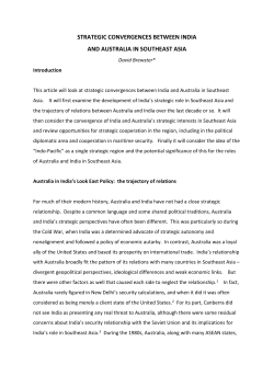 strategic convergences between india and australia in southeast asia