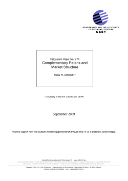 Complementary Patens and Market Structure