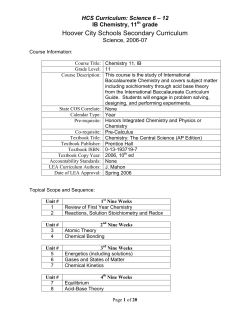 HCS Secondary Curriculum Document