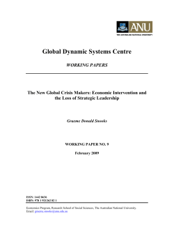 Global Dynamic Systems Centre