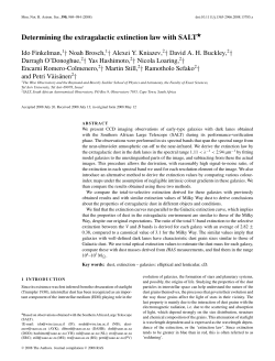 Determining the extragalactic extinction law with SALT