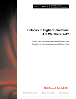 E-Books in Higher Education: Are We There Yet?