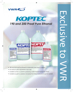 Decon Labs Koptec 190 and 200 Proof Pure Ethanol Flyer Lit
