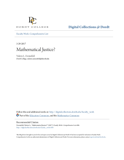Mathematical Justice? - Digital Collections @ Dordt