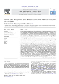 Volatiles in the atmosphere of Mars