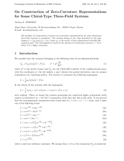 On Construction of Zero-Curvature
