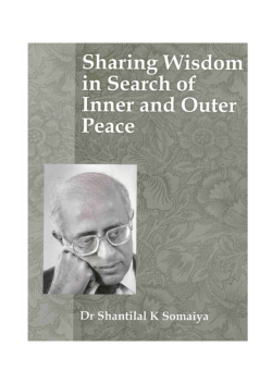Sharing Wisdom in Search of Inner and Outer Peace &ndash; Speeches