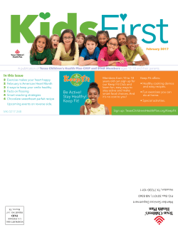 read newsletter - Texas Children`s Health Plan