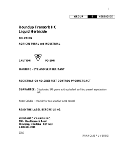 Roundup Transorb HC Liquid Herbicide