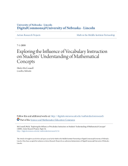 Exploring the Influence of Vocabulary Instruction on Students