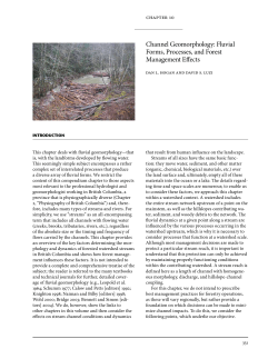 Channel Geomorphology: Fluvial Forms, Processes