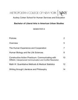 BAUS Handbooks - Metropolitan College of New York