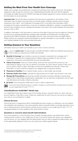 Getting the Most from your Health Care Coverage