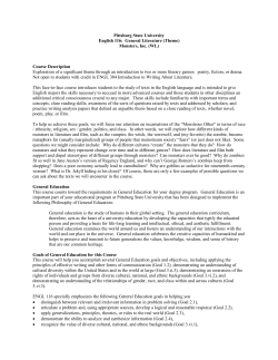 ENGL 116 General Literature - Pittsburg State University