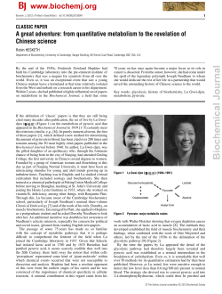 Biochemical Journal - Department of Biochemistry