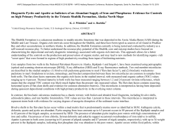 Diagenetic Pyrite and Apatite as Indictors of an Abundant Supply of