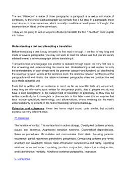 The text &ldquo;Placebos&rdquo; is made of three paragraphs: a