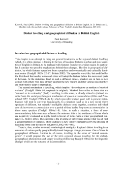 Dialect levelling and geographical diffusion in British English