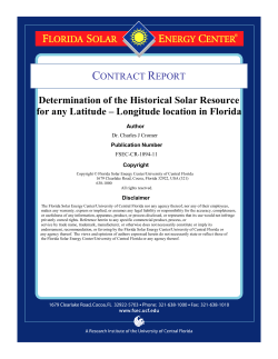 Determination of the Historical Solar Resource for any Latitude