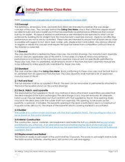 Soling One Meter Class Rules