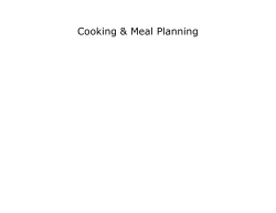 Meal Planning Manual
