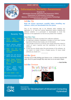 Sept 2009 - Information Security Awareness