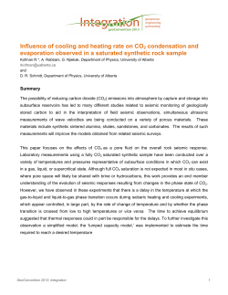 Influence of cooling and heating rate on CO2 condensation and